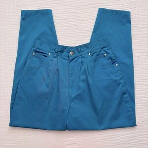P.S. Gitano bright blue high waist pleated pants size 14 regular
